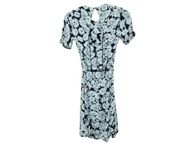 REFORMATION Mono corto con espalda abierta y estampado en blanco y negro 