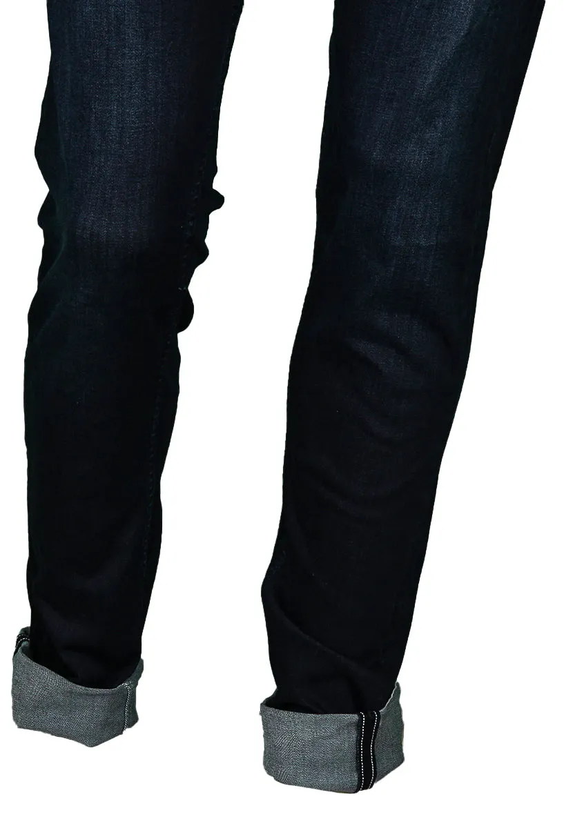 Replay Grover 34L Vaqueros rectos Hyperflex para hombre en azul medio