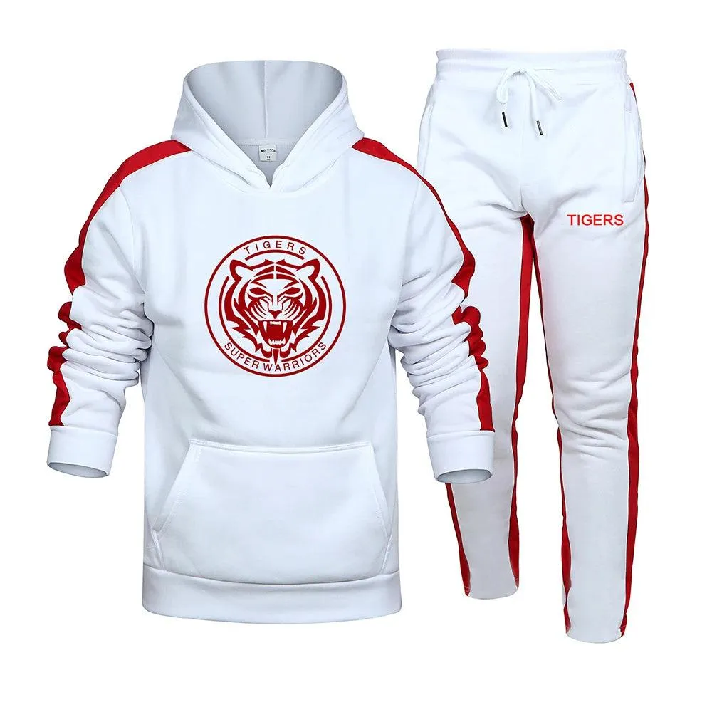 Ropa deportiva de otoo/invierno para hombre, sudadera de 2 piezas + pantalones de chándal