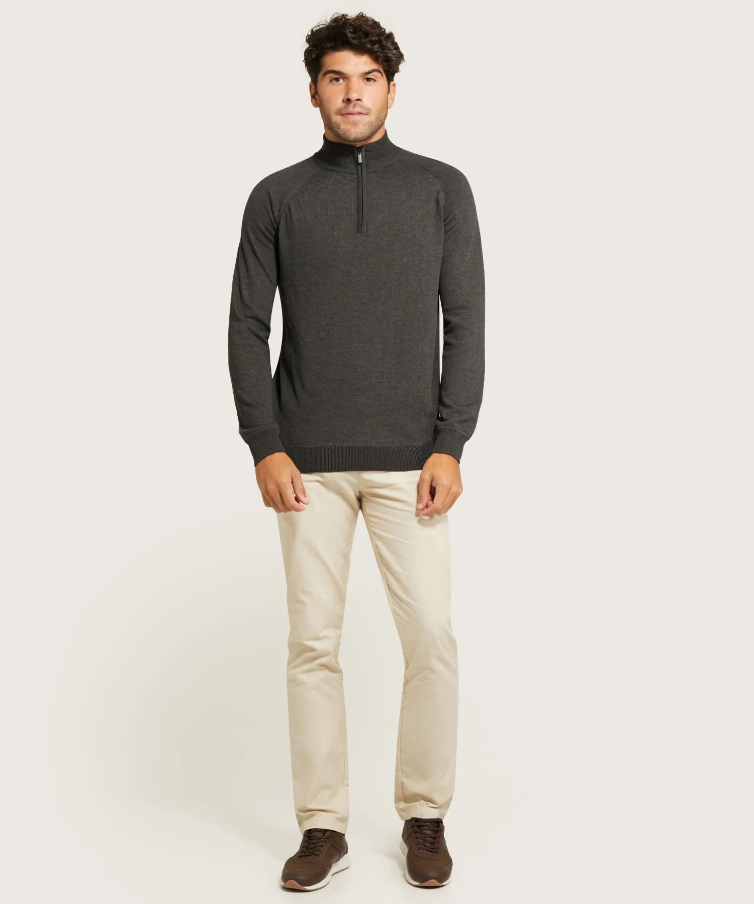 SACO CUELLO ALTO CON CREMALLERA