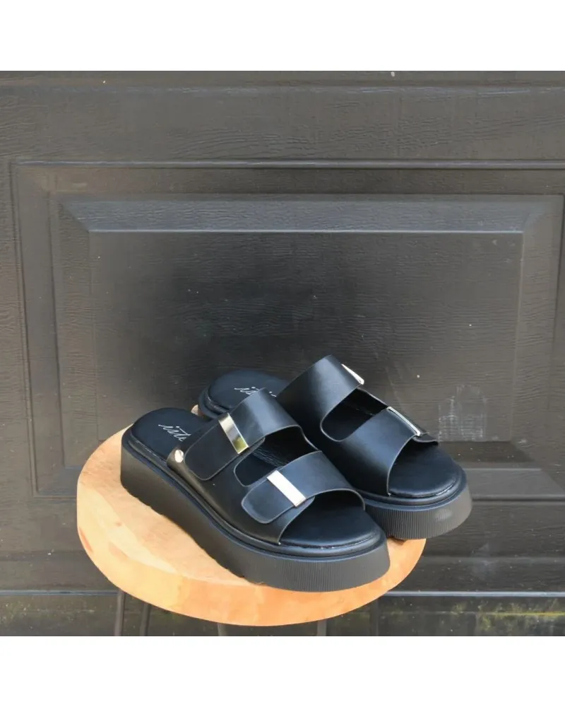 Sandalia HEBILLA BIO VEGANO 22020 ISTERIA negro