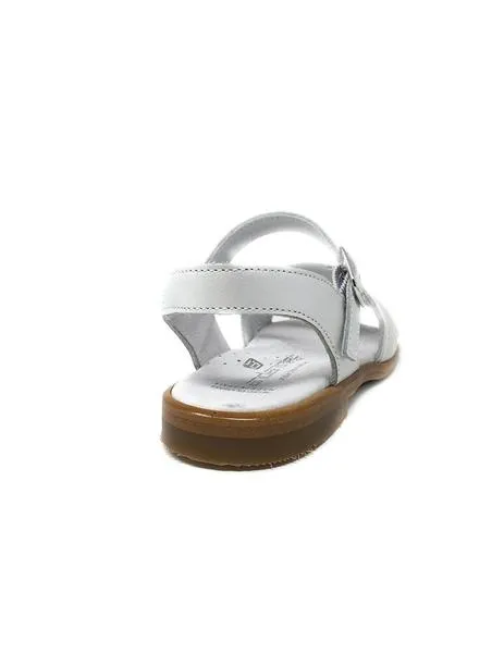 sandalia napa blanca con glitter