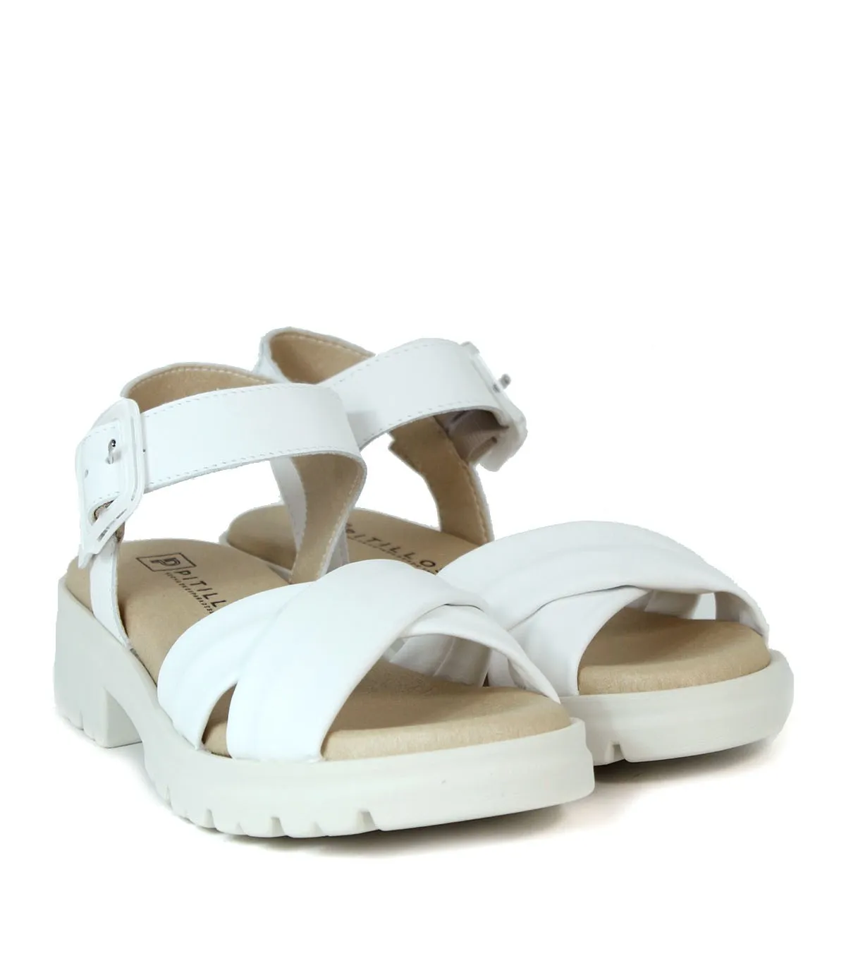 SANDALIAS CÓMODAS DE ESTILO CASUAL BLANCO PITILLOS 2832