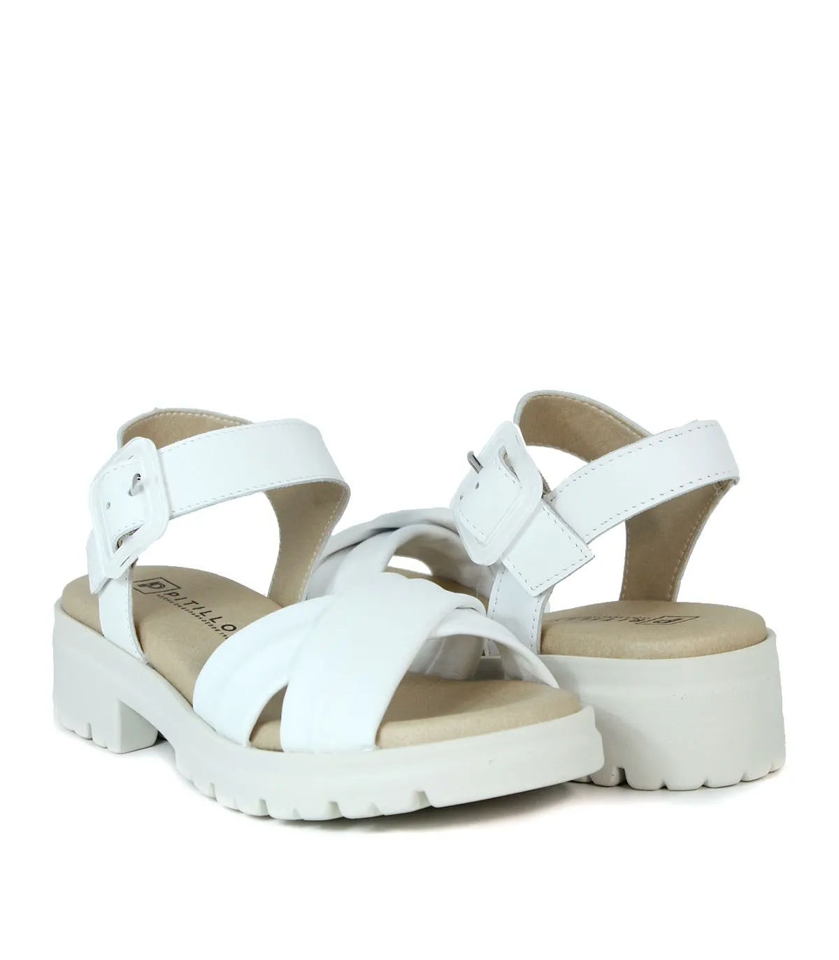 SANDALIAS CÓMODAS DE ESTILO CASUAL BLANCO PITILLOS 2832