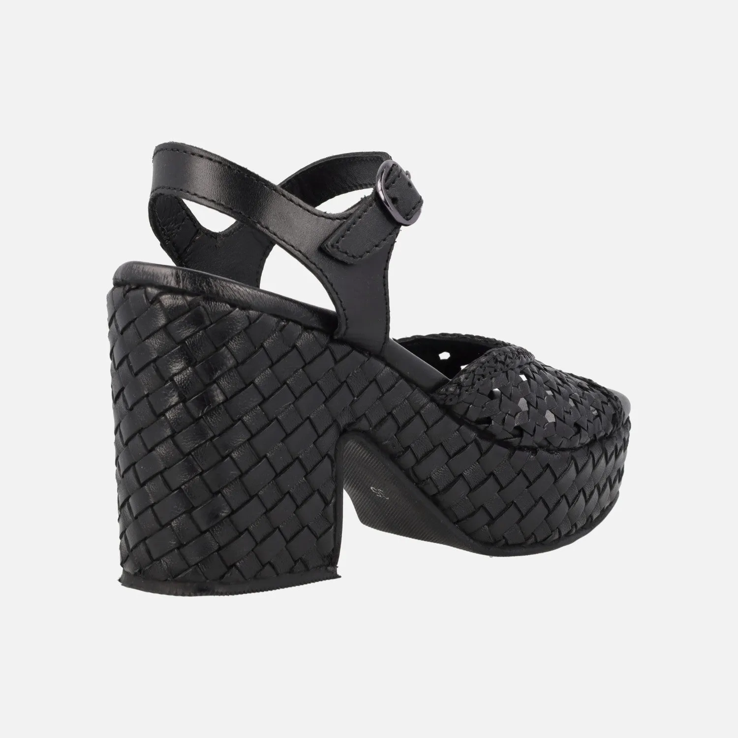 Sandalias trenzadas de piel con tacón y plataforma Carmela 161637