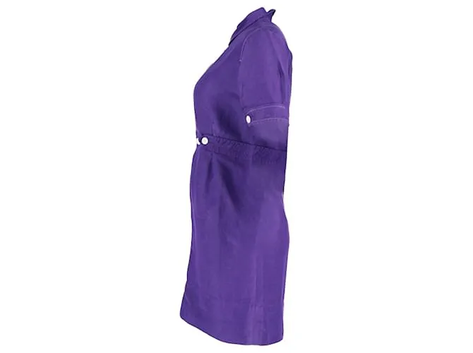 Sandro Paris Minivestido con cremallera frontal en viscosa violeta Púrpura 