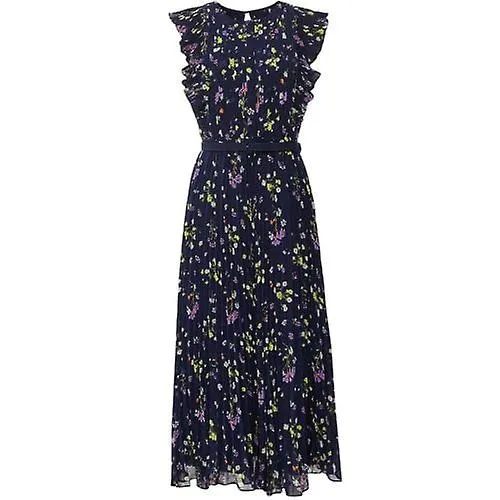 SELFPORTRAIT FLORAL CHIFFON MIDI DRESS