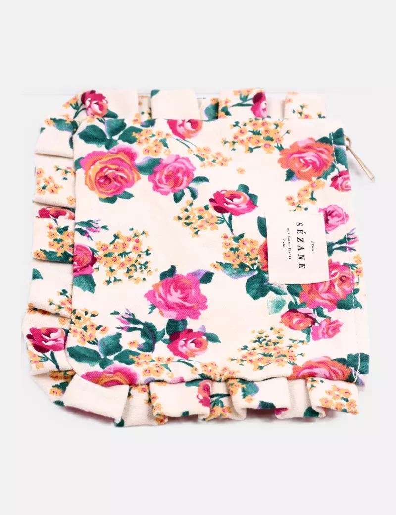 Sezane Neceser beige estampado floral