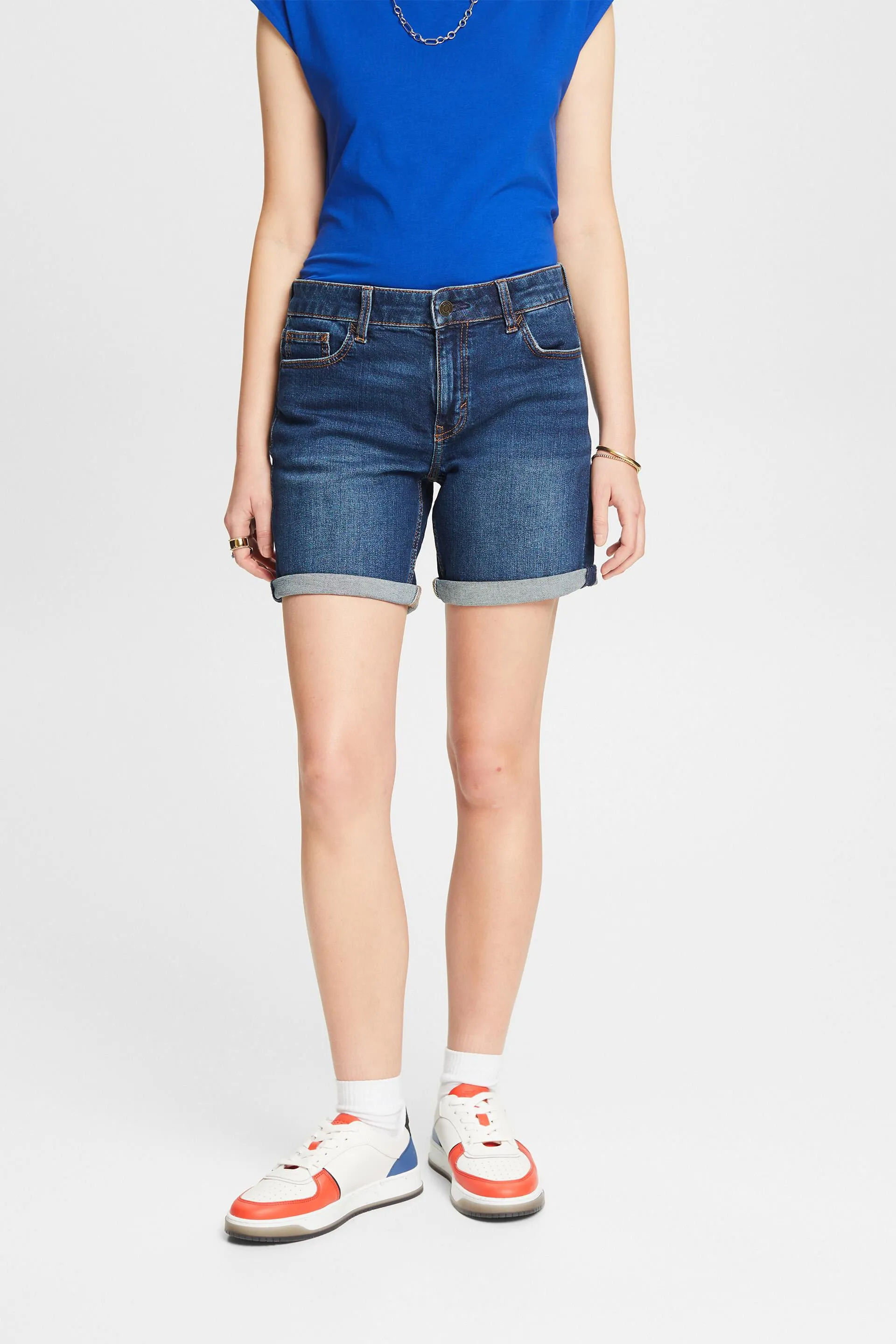 Shorts vaqueros con tiro medio