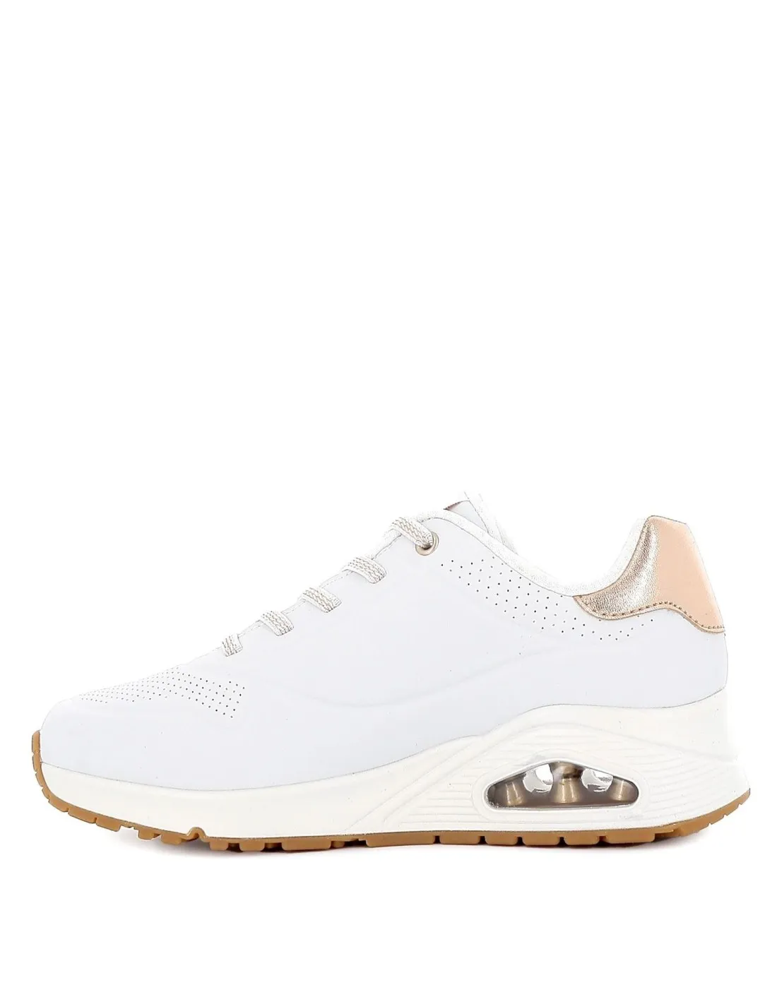 Sneakers cordones mujer camara de aire blancos Skechers