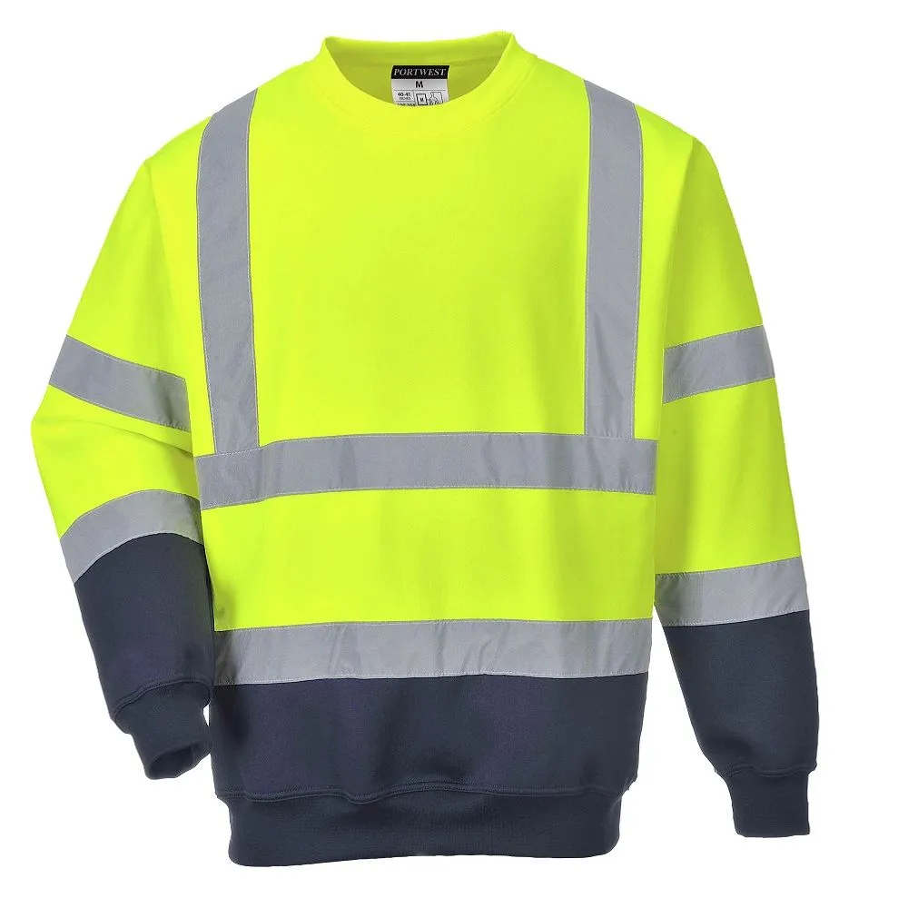 Sudadera bicolor de alta visibilidad 