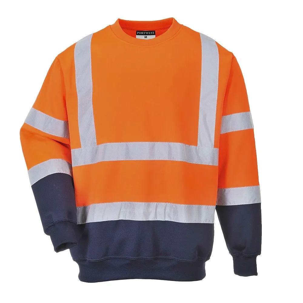 Sudadera bicolor de alta visibilidad 