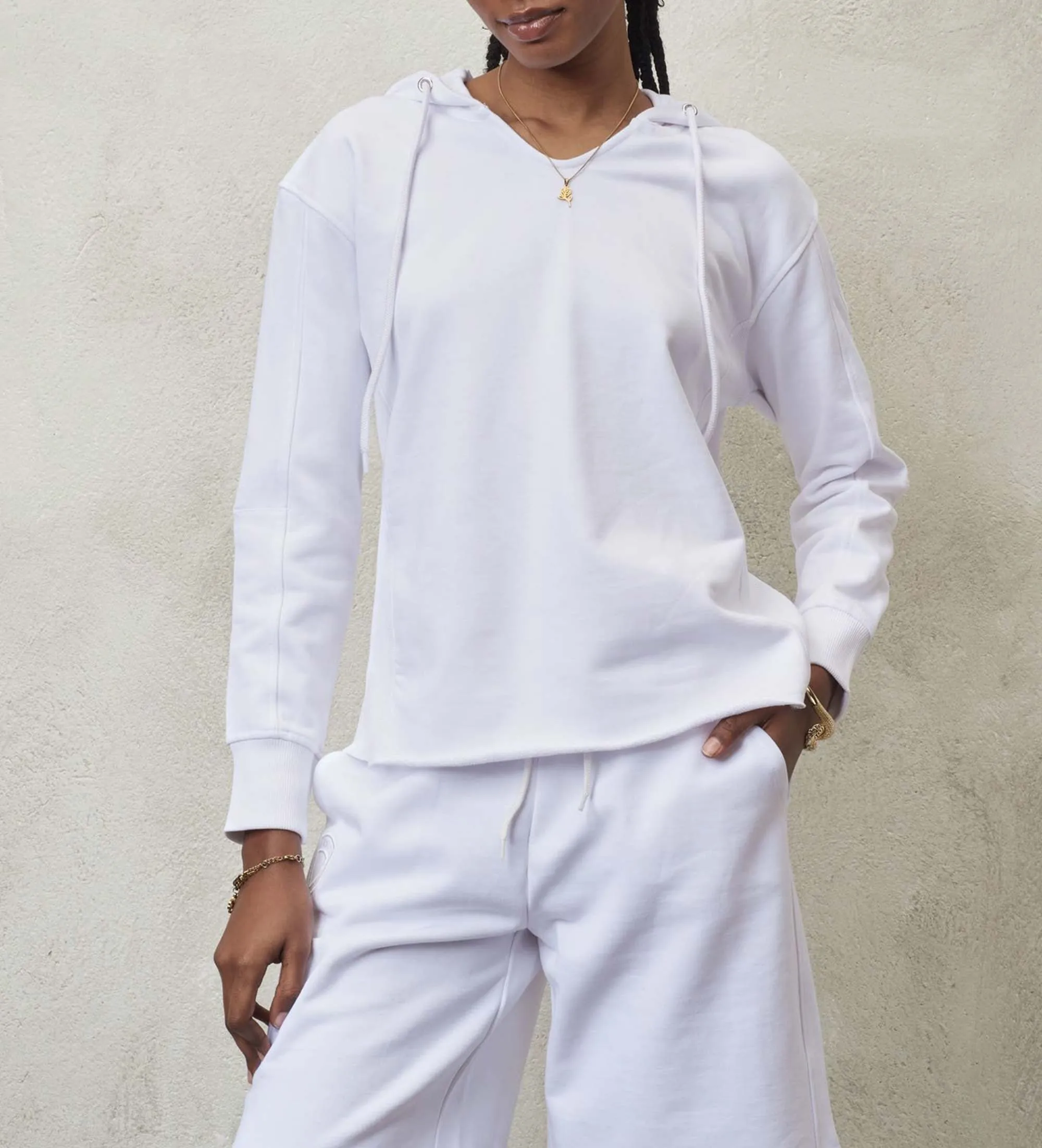 Sudadera con Capucha blanco