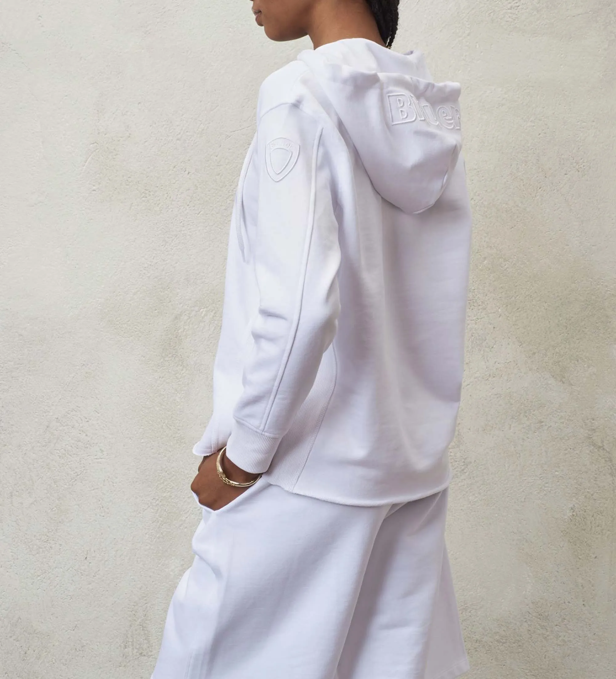 Sudadera con Capucha blanco