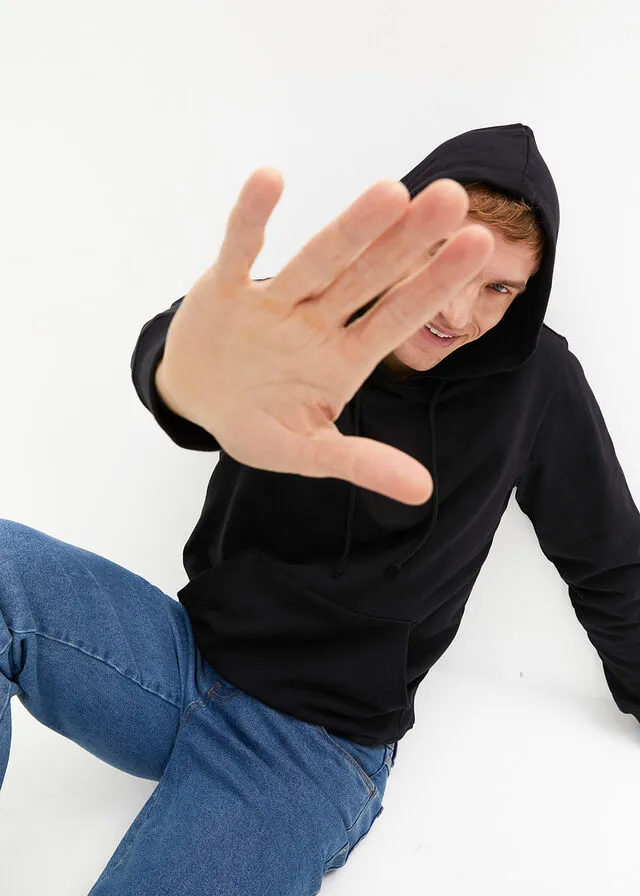Sudadera con capucha Negro