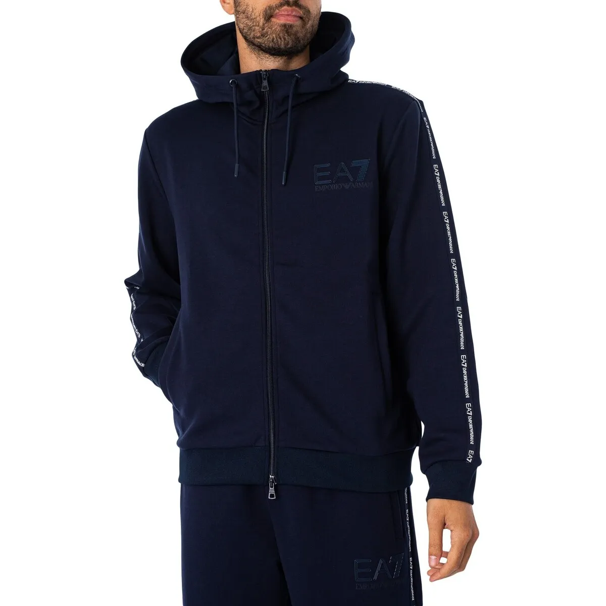 Sudadera Con Capucha Y Cremallera Con Logo En El Pecho
