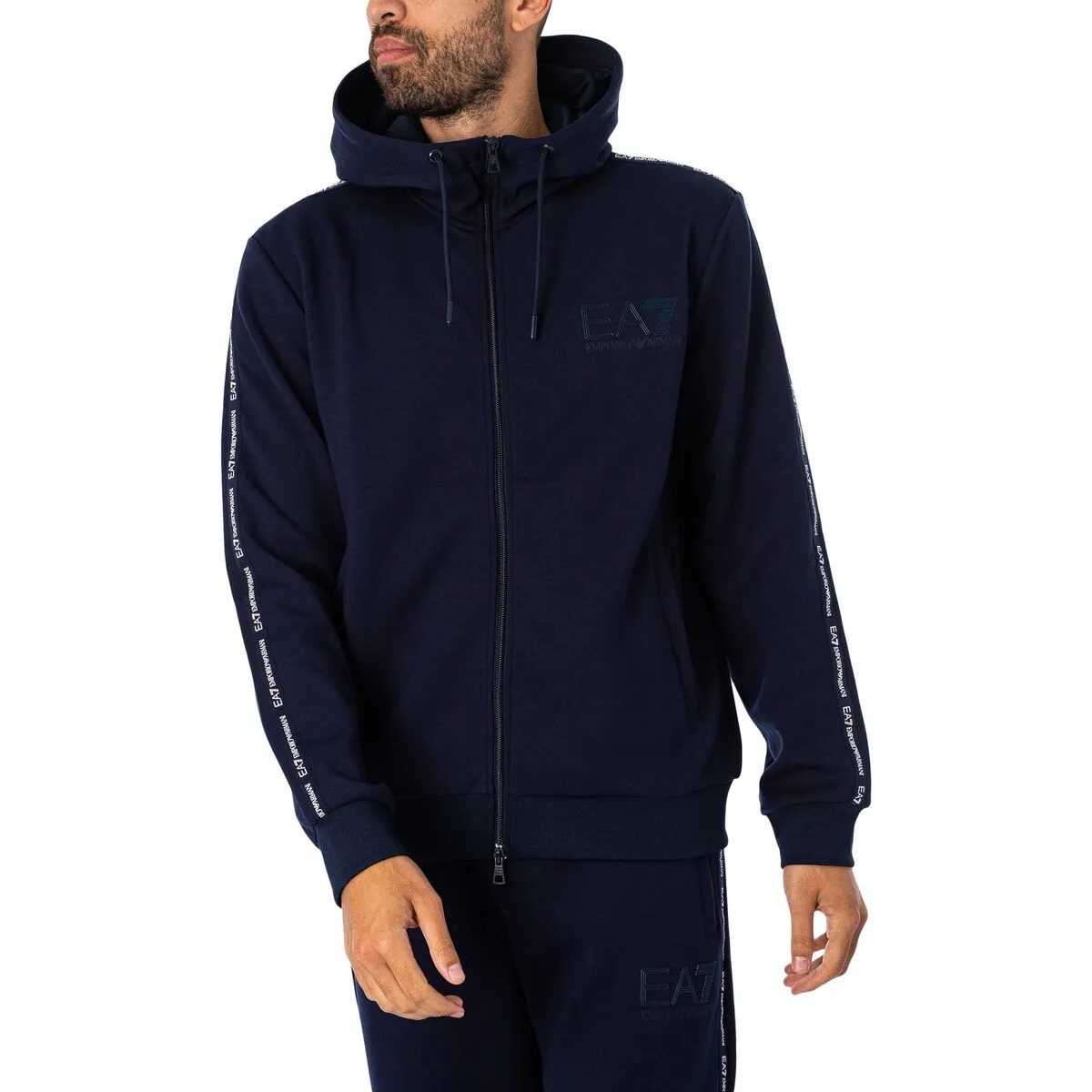 Sudadera Con Capucha Y Cremallera Con Logo En El Pecho