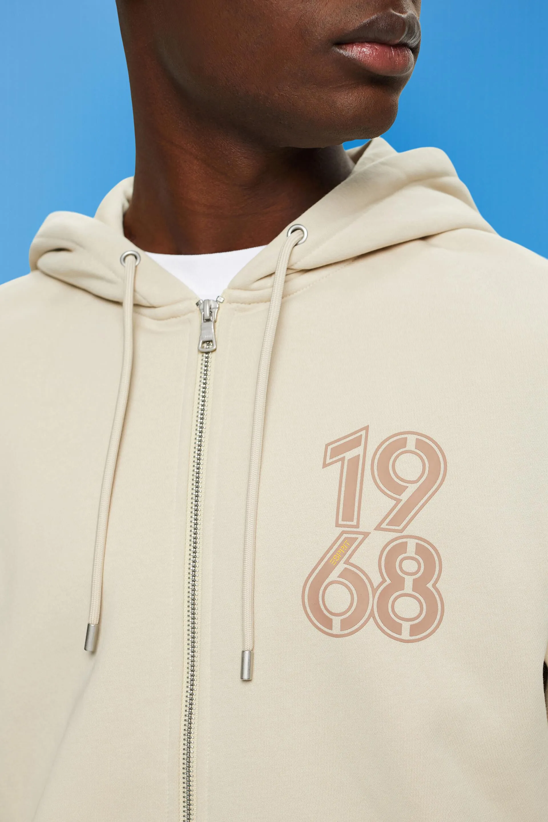 Sudadera con capucha y cremallera continua
