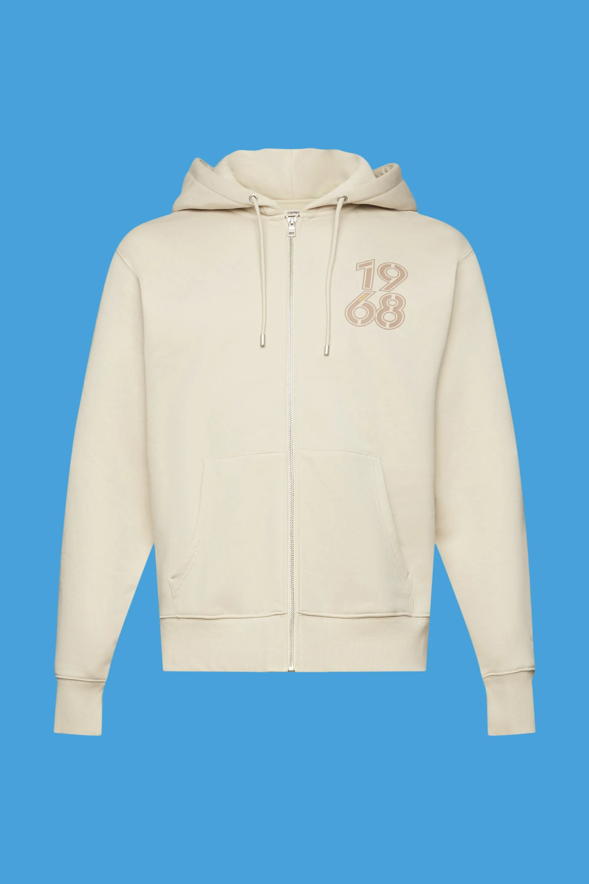 Sudadera con capucha y cremallera continua