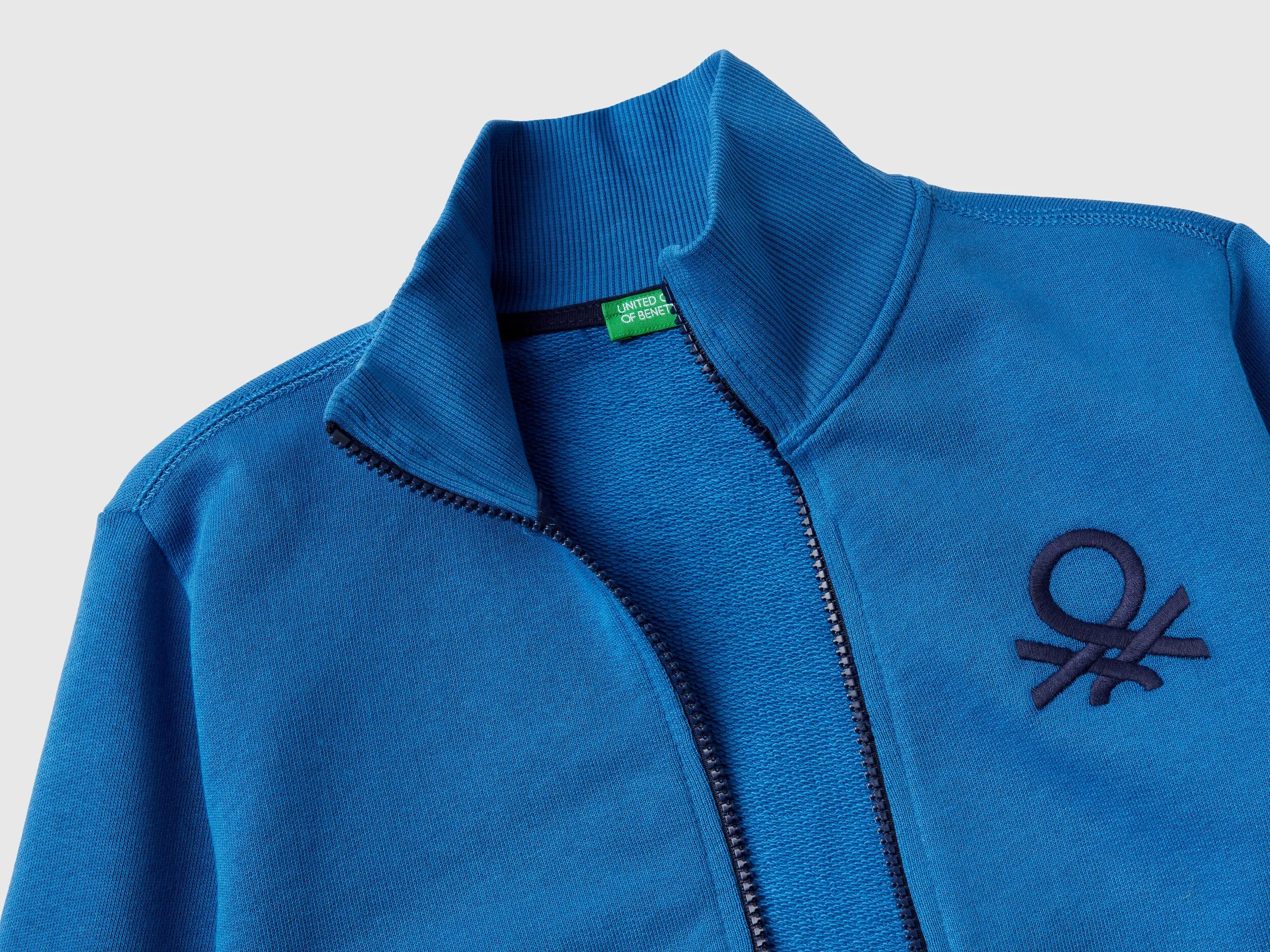 Sudadera de 100 % algodón con cremallera