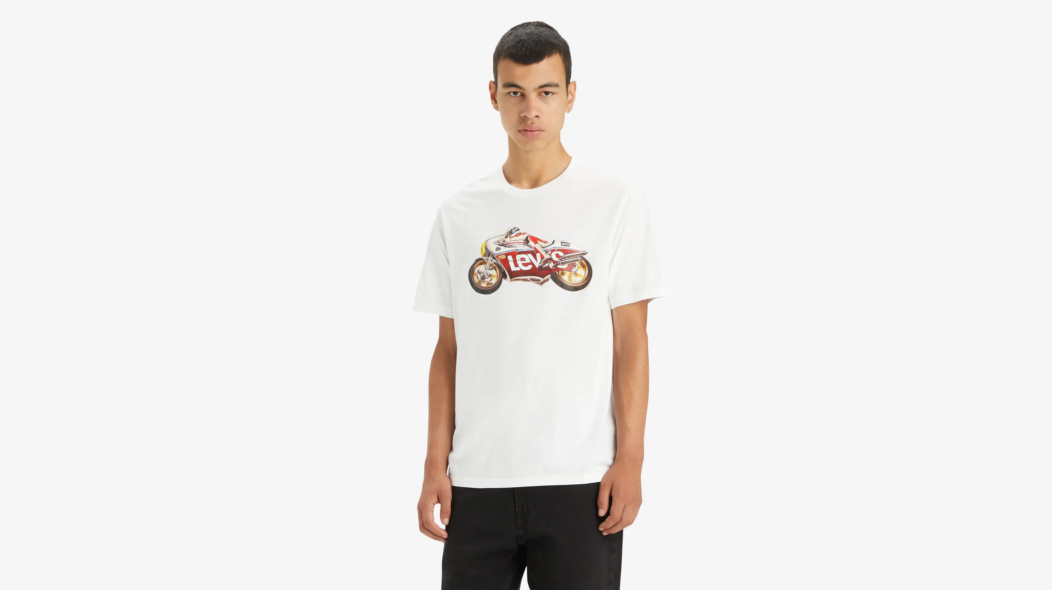Sudadera De Corte Holgado Con Estampado Y Cuello Redondo