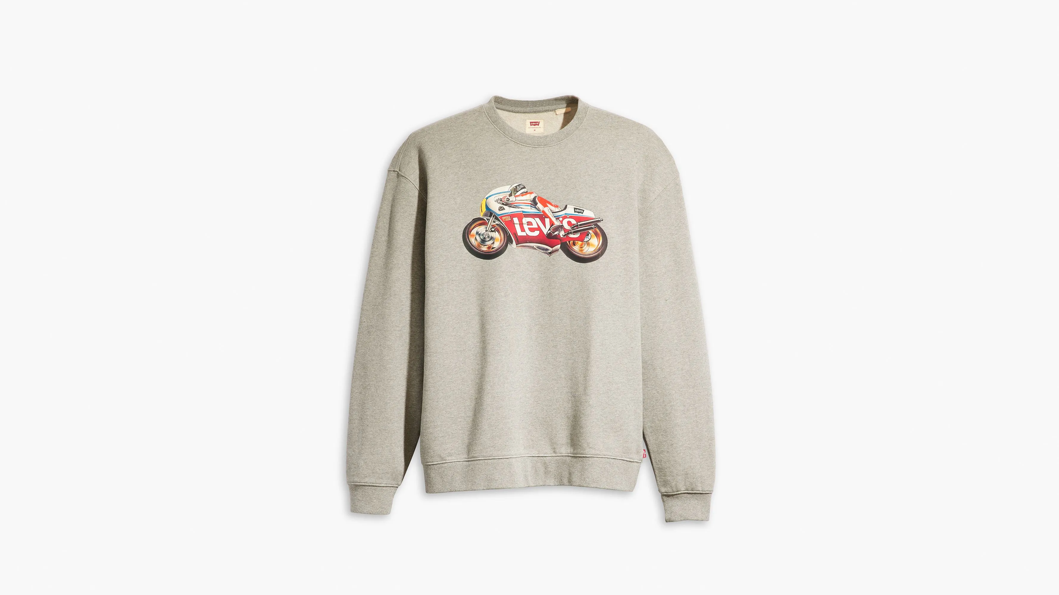 Sudadera De Corte Holgado Con Estampado Y Cuello Redondo