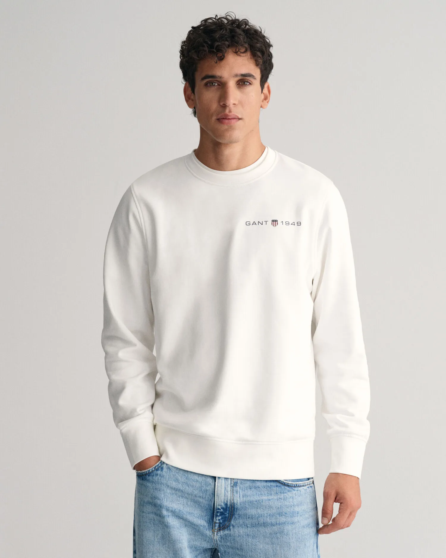 Sudadera de cuello redondo con estampado gráfico