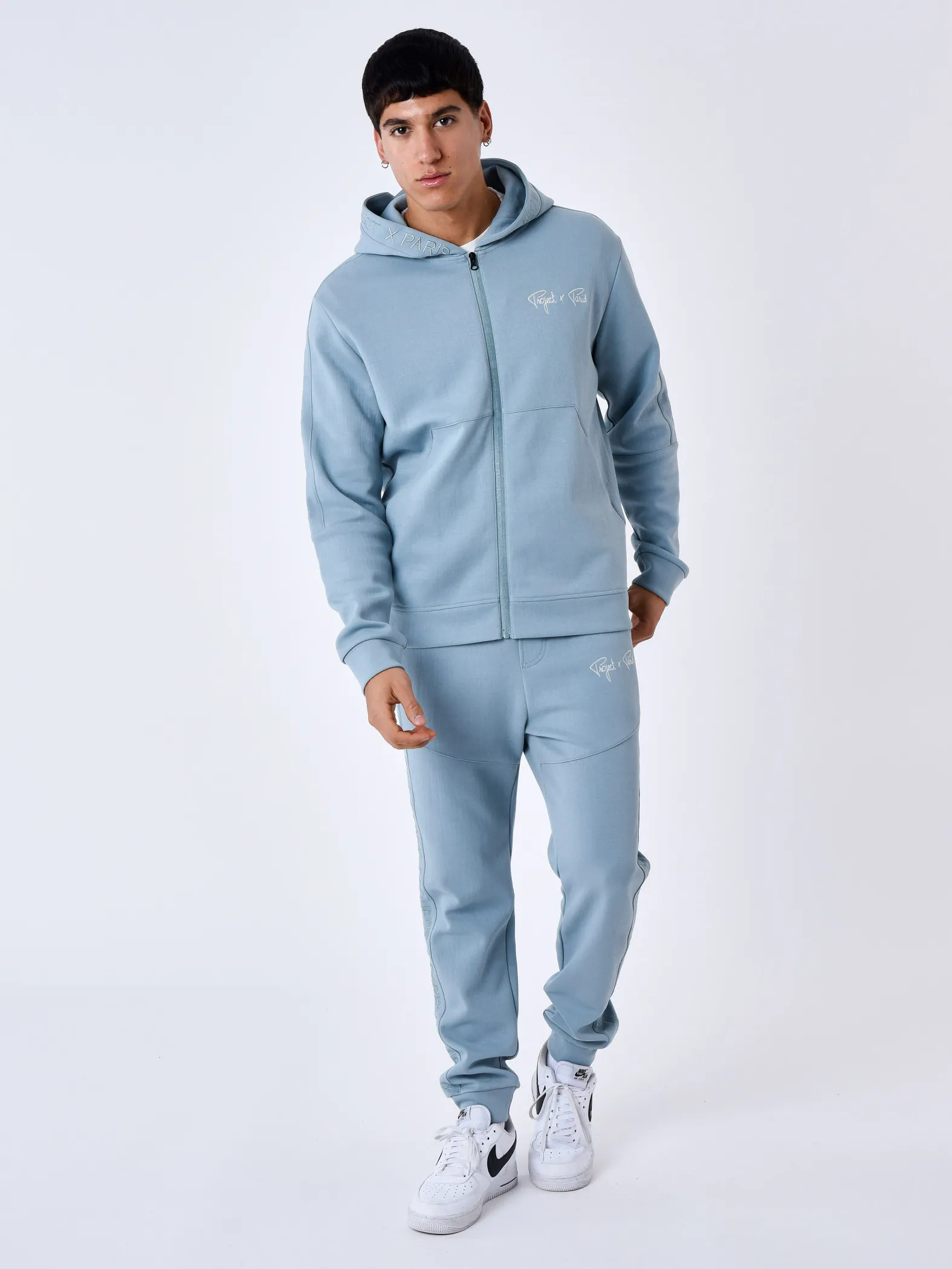 Sudadera lisa con cremallera