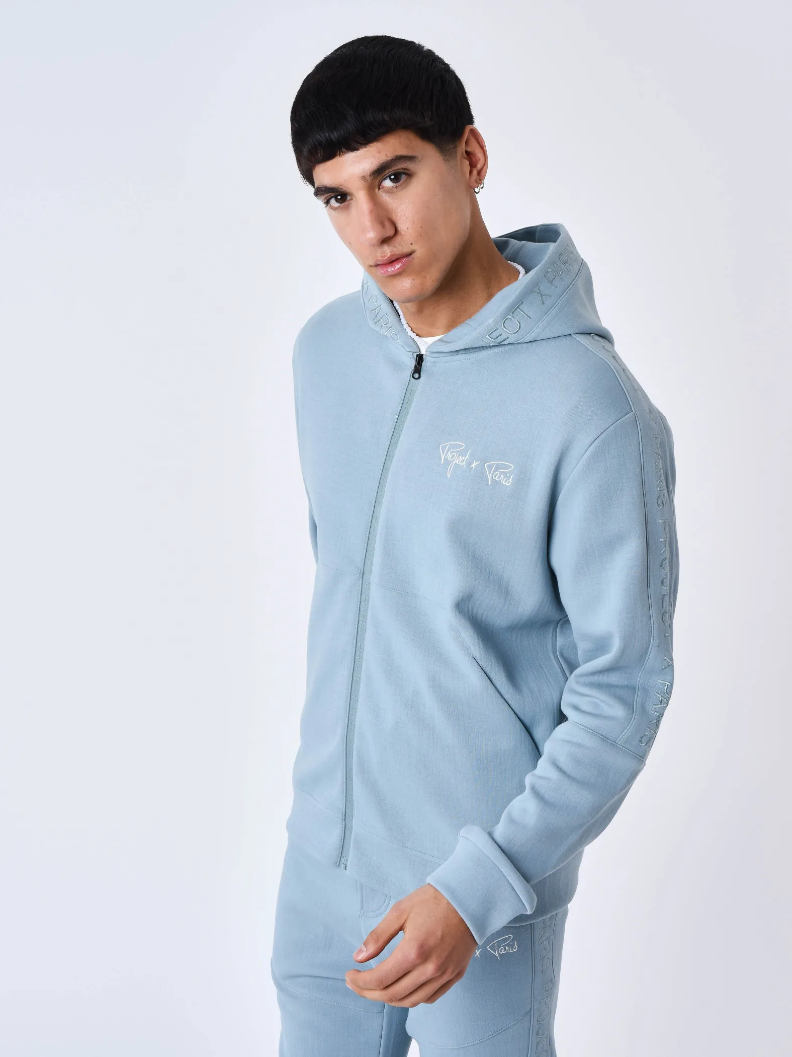 Sudadera lisa con cremallera