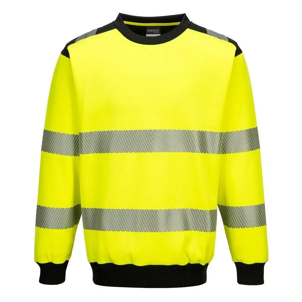 Sudadera PW3 de alta visibilidad con cuello redondo 