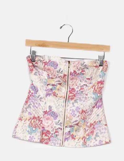 SUITEBLANCO  BLANCO CORSET BLANCO ESTAMPADO FLORAL