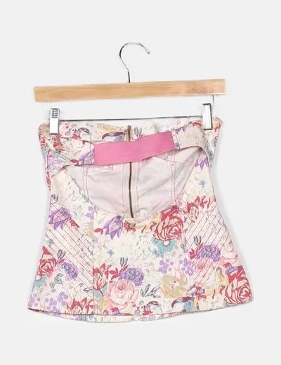SUITEBLANCO  BLANCO CORSET BLANCO ESTAMPADO FLORAL