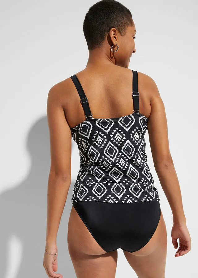 TANKINI (2 PIEZAS) NEGROBLANCO CON ESTAMPADO GRáFICO