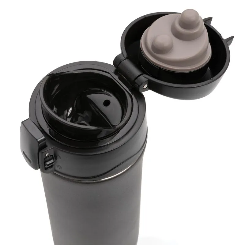 Taza metálica corporativa al vacío con cierre fácil 300 ml