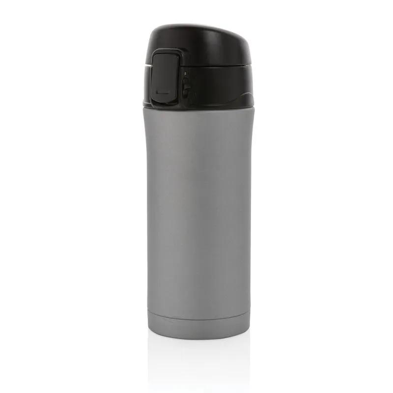 Taza metálica corporativa al vacío con cierre fácil 300 ml