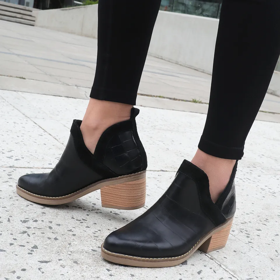 Texana 07 Cuero Moda Negro