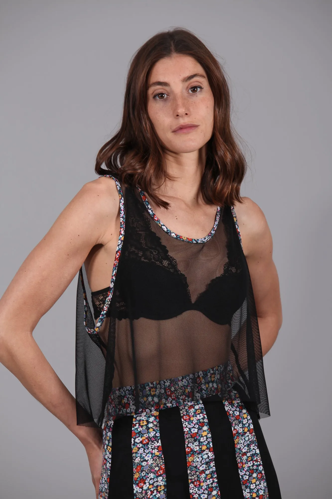 Top Corto FLORAL ROCKSTAR