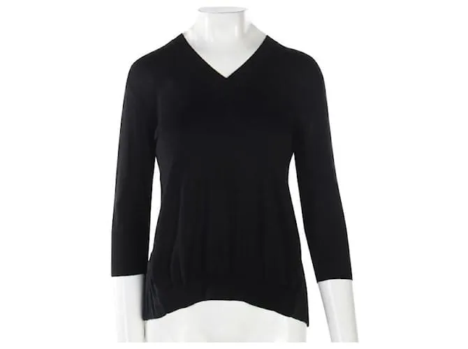 Top Marni negro con espalda de seda 