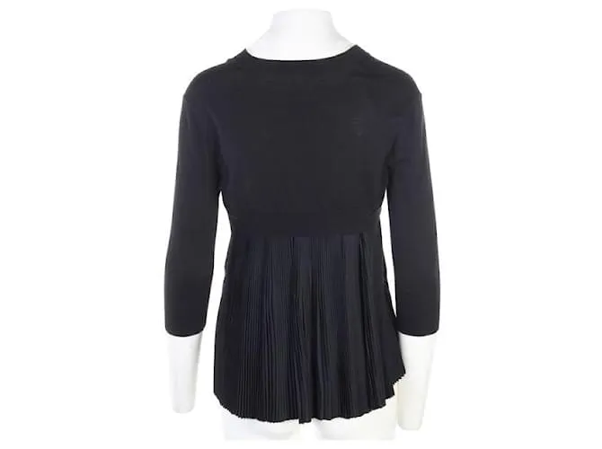 Top Marni negro con espalda de seda 