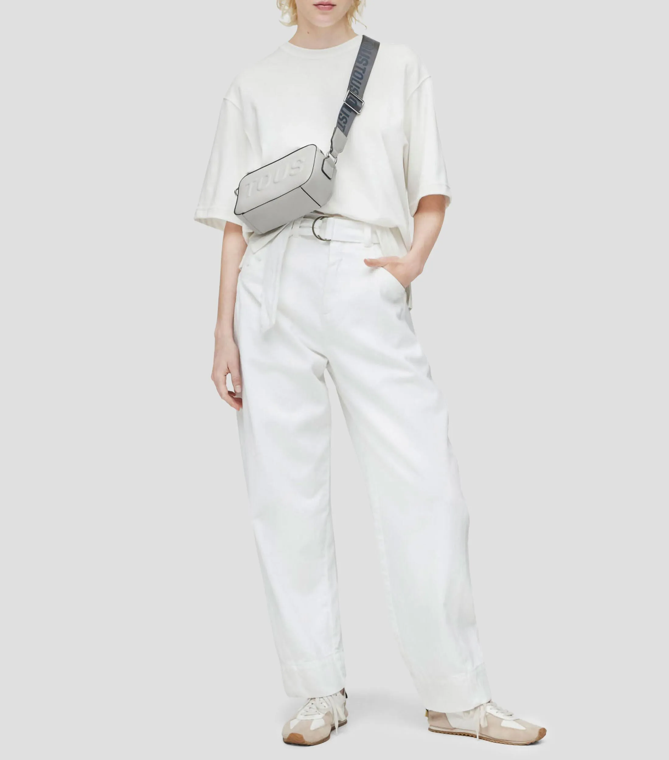 Tous Bolso crossbody gris La Rue New con logo Mujer