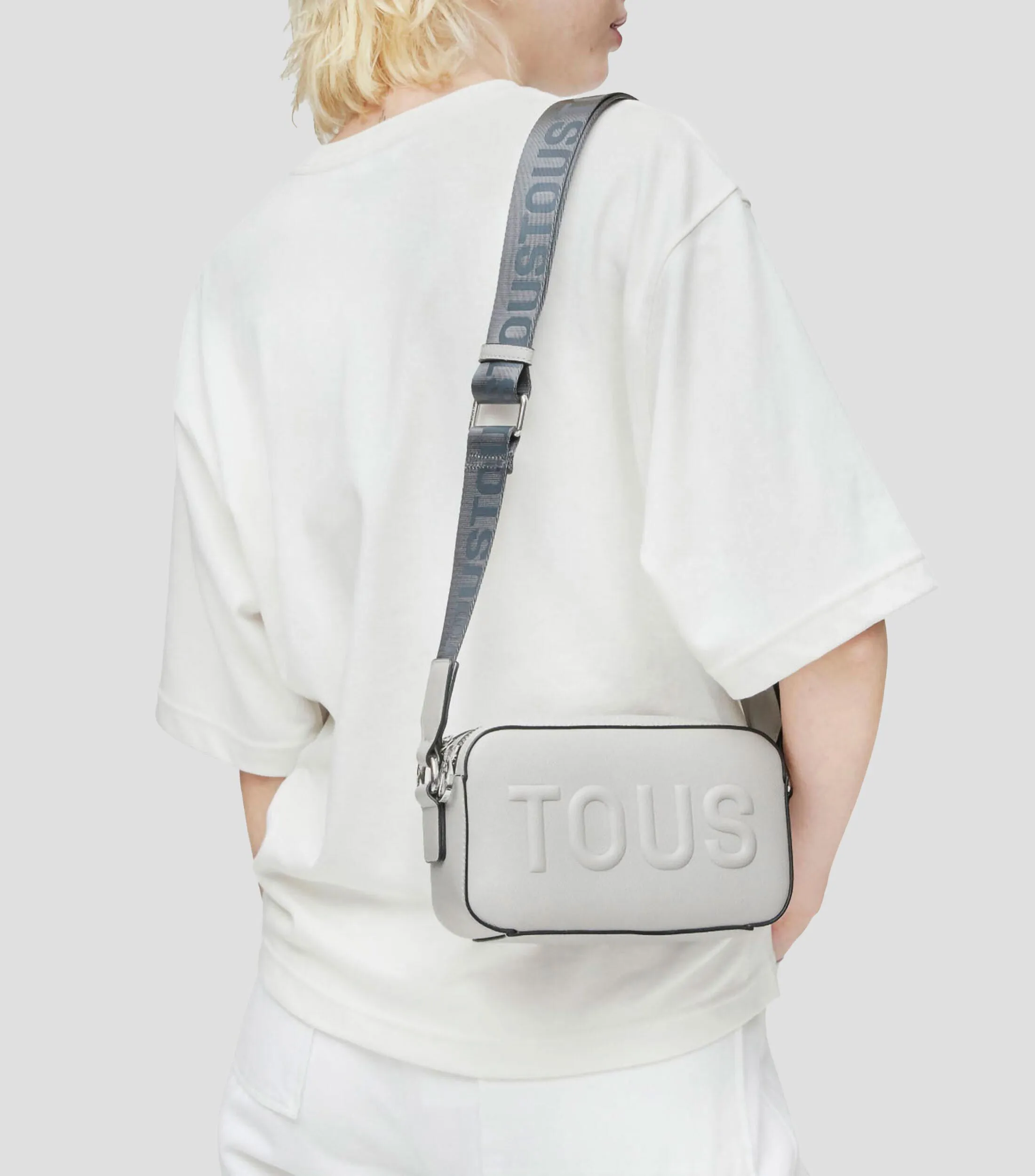 Tous Bolso crossbody gris La Rue New con logo Mujer
