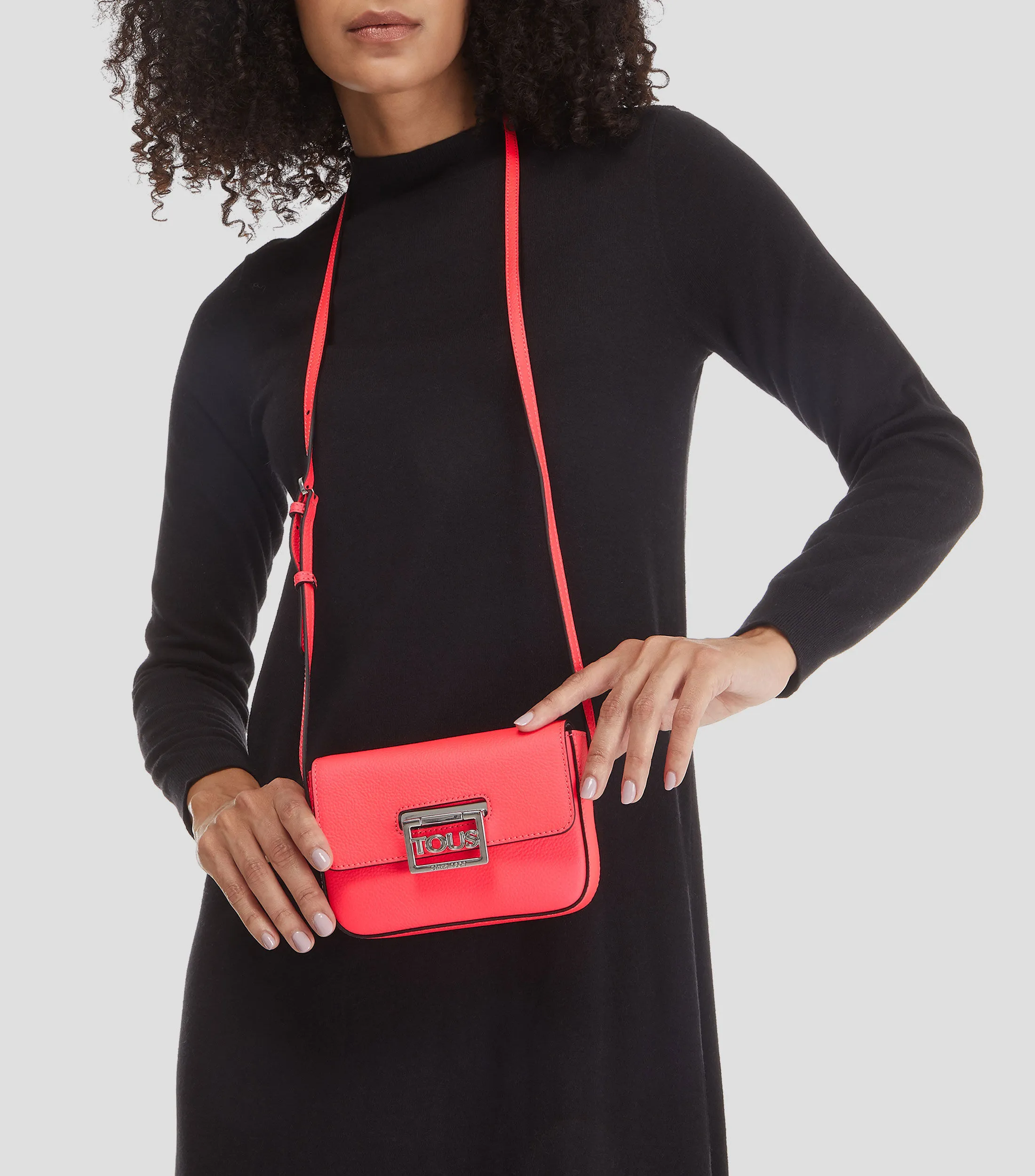 Tous Bolso Crossbody rosa en piel Mujer