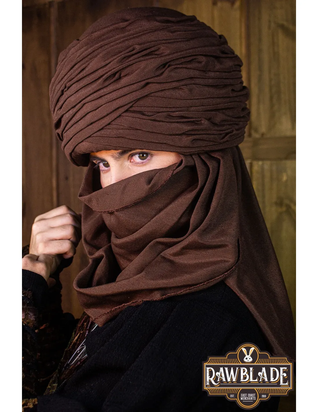 TURBANTE áRABE HAMTAR  MARRóN