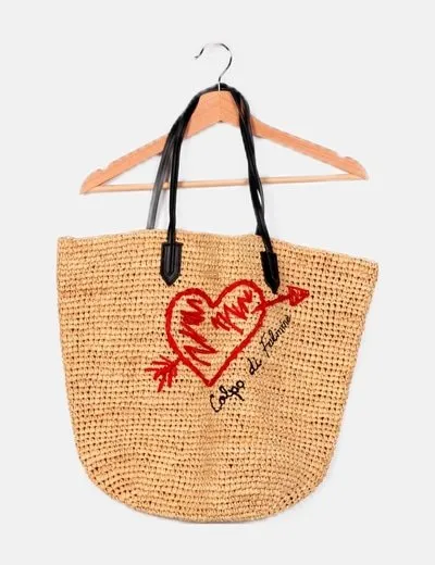TWINSET Bolso beige detalle corazon