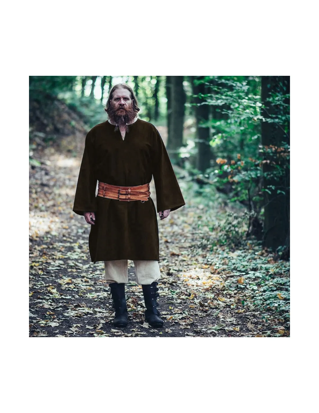 Túnica vikinga clásica Thor, marrón oscuro