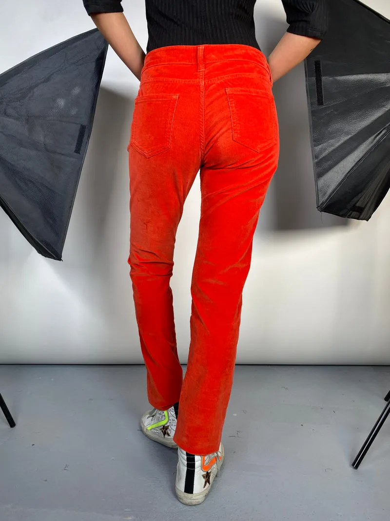 UNIQLO Pantalon Cotele Rojo