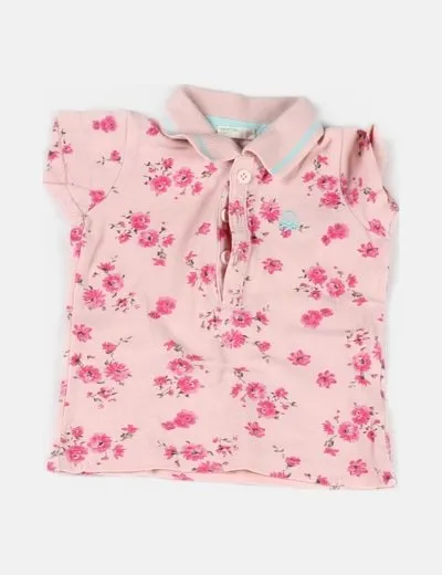 United colors of benetton Polo rosa estampado floral