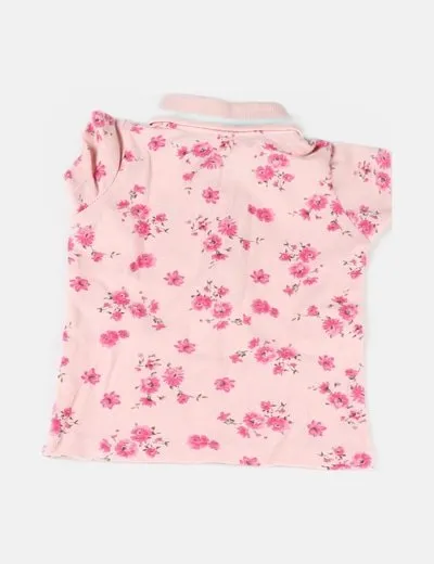 United colors of benetton Polo rosa estampado floral