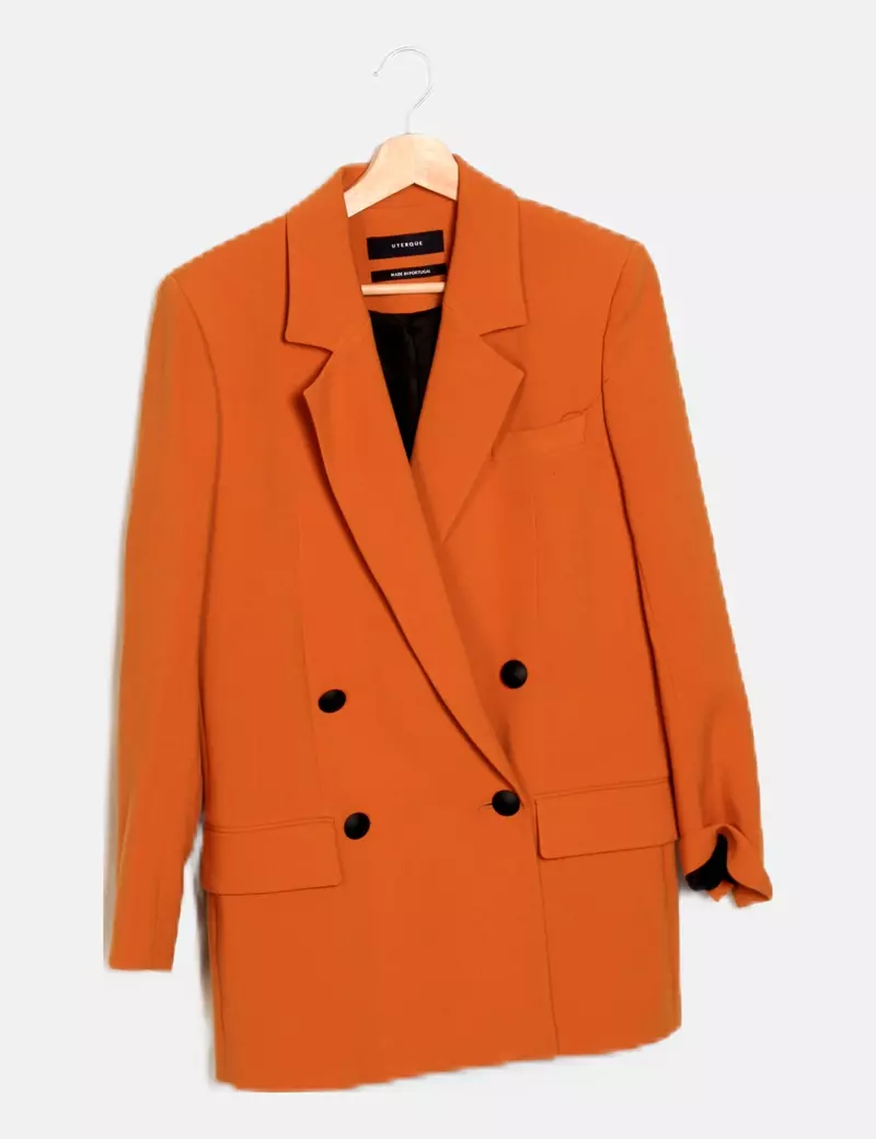Uterqüe Blazer con hombreras mostaza