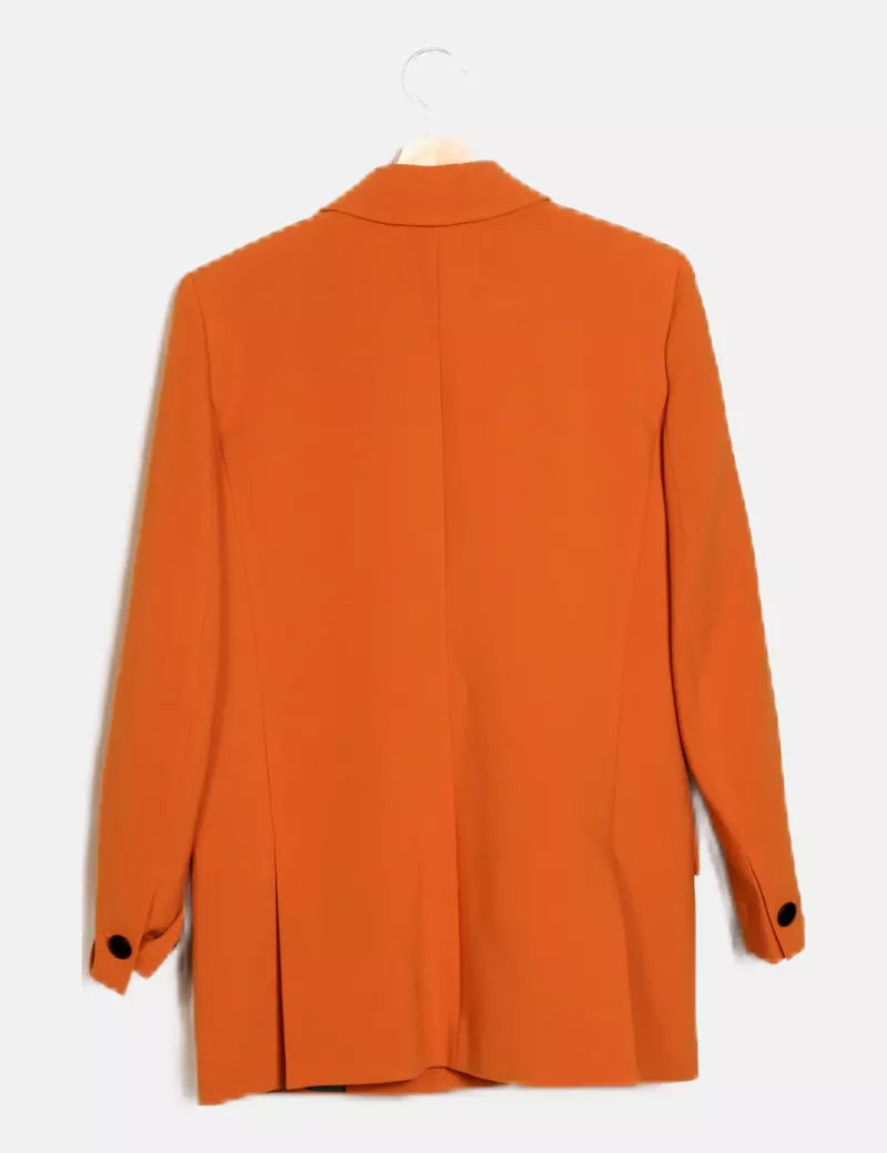 Uterqüe Blazer con hombreras mostaza
